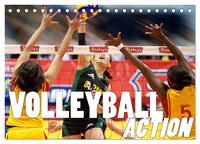 Volleyball Action (Tischkalender 2026 DIN A5 quer), CALVENDO Monatskalender