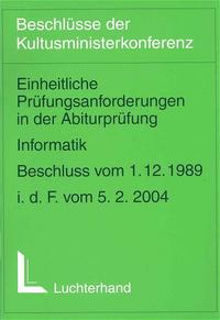 Einheitliche Prüfungsanforderungen in der Abiturprüfung / Einheitliche Prüfungsanforderungen in der Abiturprüfung