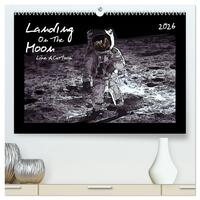 Landing On The Moon Like A Cartoon (hochwertiger Premium Wandkalender 2026 DIN A2 quer), Kunstdruck in Hochglanz