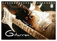 GITARREN Vintage Art (Tischkalender 2026 DIN A5 quer), CALVENDO Monatskalender