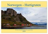 Norwegen - Hurtigruten (Wandkalender 2026 DIN A2 quer), CALVENDO Monatskalender