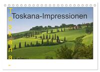 Toskana-Impressionen (Tischkalender 2026 DIN A5 quer), CALVENDO Monatskalender