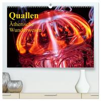 Quallen • Ätherische Wunderwesen (hochwertiger Premium Wandkalender 2026 DIN A2 quer), Kunstdruck in Hochglanz