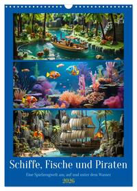 Schiffe, Fische und Piraten (Wandkalender 2026 DIN A3 hoch), CALVENDO Monatskalender