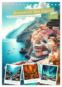 Reiseziele des Jahres - vom Nordlicht bis Korallenriff: 12 Traumziele (Tischkalender 2026 DIN A5 hoch), CALVENDO Monatskalender