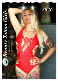 Beauty Tattoo Girls 2026 (Wandkalender 2026 DIN A2 hoch), CALVENDO Monatskalender