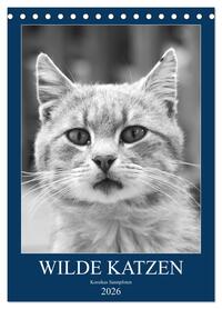 Wilde Katzen - Korsikas Samtpfoten (Tischkalender 2026 DIN A5 hoch), CALVENDO Monatskalender