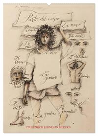 Italienisch Lernen in Bildern (Wandkalender 2026 DIN A2 hoch), CALVENDO Monatskalender