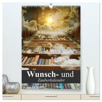 Wunsch- und Zauberkalender (hochwertiger Premium Wandkalender 2026 DIN A2 hoch), Kunstdruck in Hochglanz