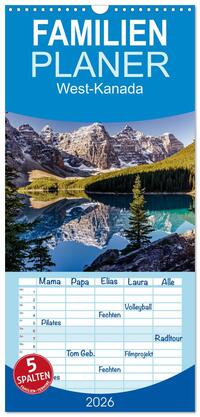 Familienplaner 2026 - West-Kanada mit 5 Spalten (Wandkalender, 21 x 45 cm) CALVENDO