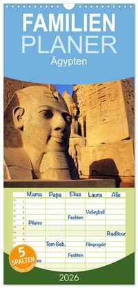 Familienplaner 2026 - Ägypten mit 5 Spalten (Wandkalender, 21 x 45 cm) CALVENDO