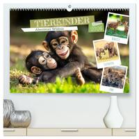 TIERKINDER Abenteuer Wildnis (hochwertiger Premium Wandkalender 2026 DIN A2 quer), Kunstdruck in Hochglanz