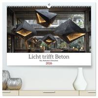 Licht trifft Beton (hochwertiger Premium Wandkalender 2026 DIN A2 quer), Kunstdruck in Hochglanz