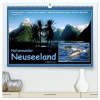 Naturwunder Neuseeland - in Bild und Text (hochwertiger Premium Wandkalender 2026 DIN A2 quer), Kunstdruck in Hochglanz