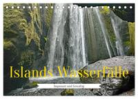Islands Wasserfälle (Tischkalender 2026 DIN A5 quer), CALVENDO Monatskalender