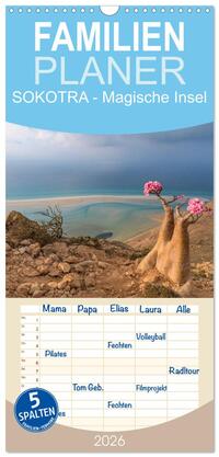 Familienplaner 2026 - SOKOTRA - Magische Insel mit 5 Spalten (Wandkalender, 21 x 45 cm) CALVENDO