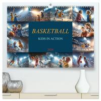Basketball - Kids in Action (hochwertiger Premium Wandkalender 2026 DIN A2 quer), Kunstdruck in Hochglanz