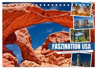 Faszination USA - Eine Reise durch Stadt und Natur (Tischkalender 2026 DIN A5 quer), CALVENDO Monatskalender