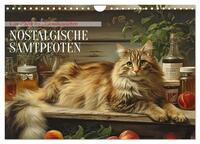 Nostalgische Samtpfoten (Wandkalender 2026 DIN A4 quer), CALVENDO Monatskalender