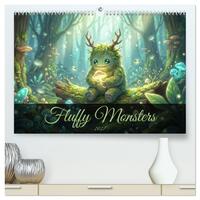 Fluffy Monsters (hochwertiger Premium Wandkalender 2027 DIN A2 quer), Kunstdruck in Hochglanz