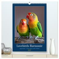 Lovebirds Harmonie (hochwertiger Premium Wandkalender 2027 DIN A2 hoch), Kunstdruck in Hochglanz