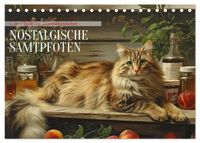 Nostalgische Samtpfoten (Tischkalender 2027 DIN A5 quer), CALVENDO Monatskalender