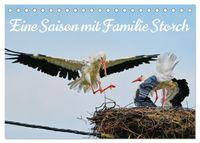 Eine Saison mit Familie Storch (Tischkalender 2027 DIN A5 quer), CALVENDO Monatskalender