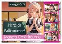 Manga Café Träume - Kawaii Anime-Kalender voller süßer Momente (Wandkalender 2027 DIN A3 quer), CALVENDO Monatskalender