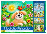 Niedliche Filzhunde - Liebevolle Ideen aus Filz und Wolle (Wandkalender 2027 DIN A4 quer), CALVENDO Monatskalender