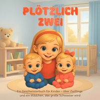 PLÖTZLICH ZWEI: Ein Geschwisterbuch für Kinder – über Zwillinge und ein Mädchen, das große Schwester wird