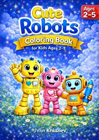 Cute Robots – Coloring Book for Kids Ages 2–5