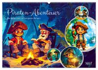 Piraten-Abenteuer - Die Reise zum verborgenen Schatz (Wandkalender 2027 DIN A2 quer), CALVENDO Monatskalender