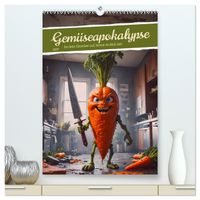 Gemüseapokalypse - Iss dein Gemüse auf, bevor es dich isst (hochwertiger Premium Wandkalender 2027 DIN A2 hoch), Kunstdruck in Hochglanz