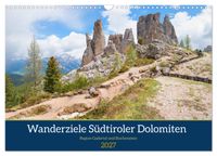 Wanderziele Südtiroler Dolomiten - Region Gadertal und Buchenstein (Wandkalender 2027 DIN A3 quer), CALVENDO Monatskalender