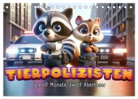 Tierpolizisten - Zwölf Monate, zwölf Abenteuer (Tischkalender 2027 DIN A5 quer), CALVENDO Monatskalender