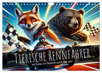 Tierische Rennfahrer - Mit Tieren im Oldtimer durch das Jahr (Wandkalender 2027 DIN A4 quer), CALVENDO Monatskalender