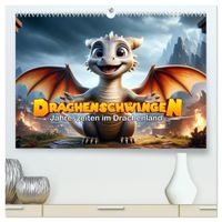 Drachenschwingen: Jahreszeiten im Drachenland (hochwertiger Premium Wandkalender 2027 DIN A2 quer), Kunstdruck in Hochglanz