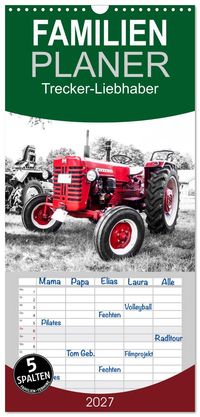 Familienplaner 2027 - Trecker-Liebhaber mit 5 Spalten (Wandkalender, 21 x 45 cm) CALVENDO