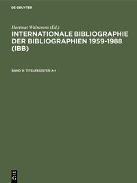 Titelregister A–I