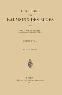 Die Lehre vom Raumsinn des Auges