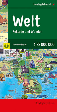 Weltkarte für Kinder, 1:22.000.000, gefaltet, freytag & berndt