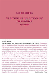 Die Entstehung und Entwicklung der Eurythmie 1923-1925