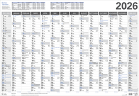 Großer Wandtimer 2026