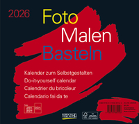 Foto-Malen-Basteln Bastelkalender quer schwarz 2026