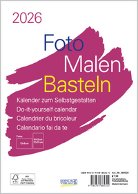 Foto-Malen-Basteln Bastelkalender A5 weiß 2026