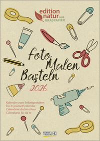Foto-Malen-Basteln Bastelkalender A4 Graspapier 2026