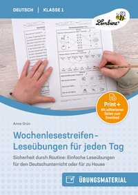 Wochenlesestreifen - Leseübungen für jeden Tag