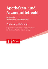 Apotheken- und Arzneimittelrecht - Landesrecht Mecklenburg-Vorpommern 96. Ergänzungslieferung