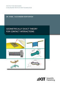 Geometrically exact theory for contact interactions
