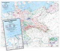 Historische Übersichtskarte: Deutschland 1938 - Reichsbahndirektionen der Deutsche Reichsbahn [84 x 67 cm gefaltet auf A 4]